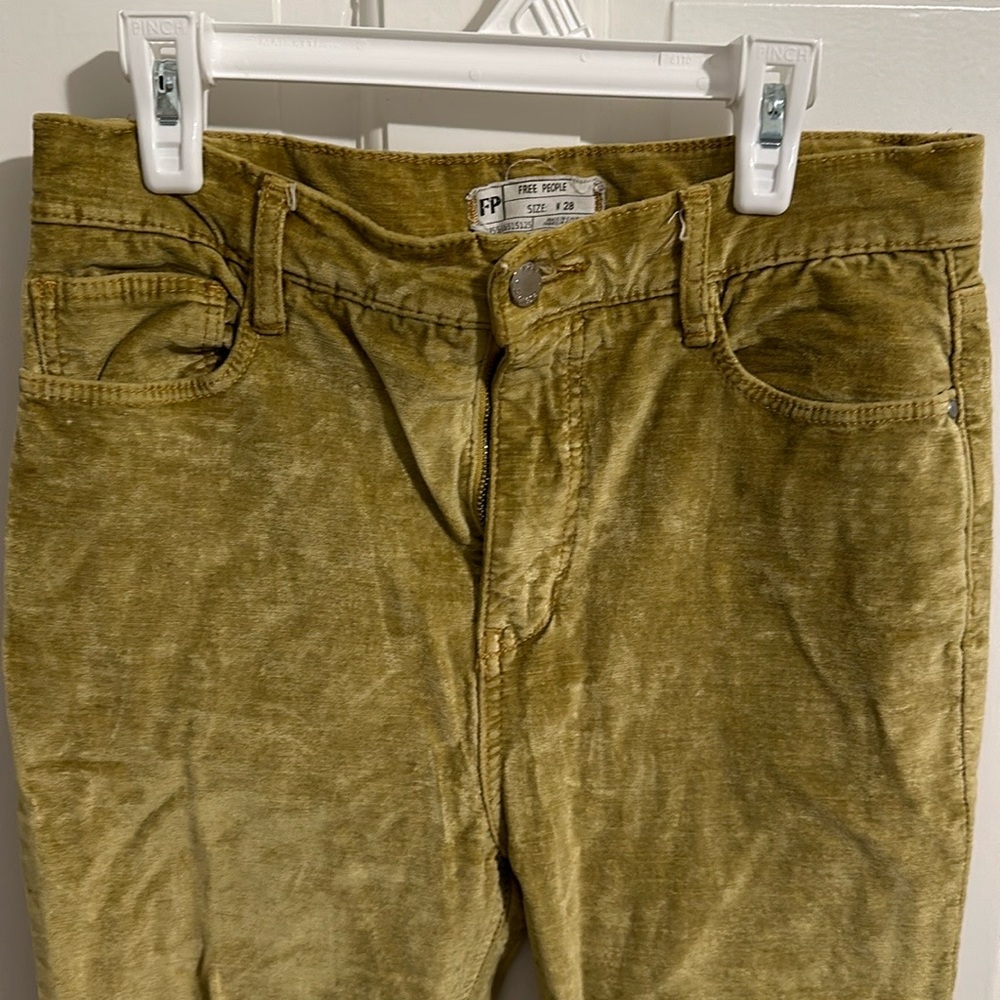 Free People Skinny Leg Corduroy Pants